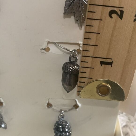 Pottery Barn Metal Harvest Wine Charms Set Of 6 Charms - Picture 8 of 12